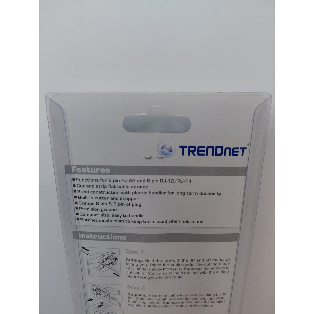 TRENDnet TC-CT68 Crimping Tool RJ45 RJ12 RJ11 Cutter Stripper All Steel Black - Picture 5 of 5